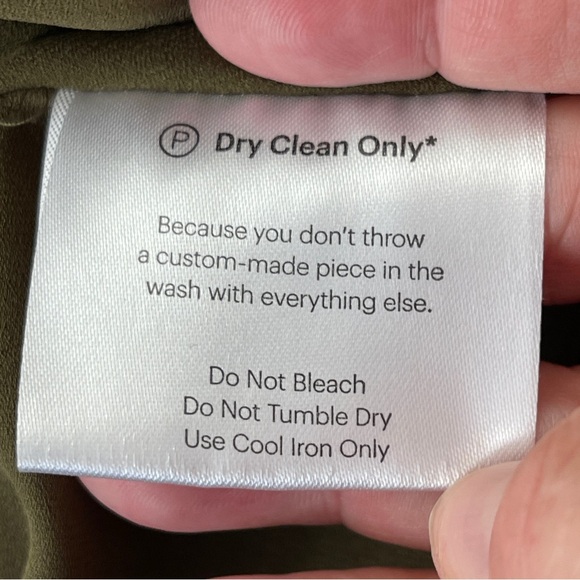 Fame & Partner Maxi Dress Olive Green Pleated V-Neck Spaghetti Strap Gown Size 4 - Picture 10 of 11